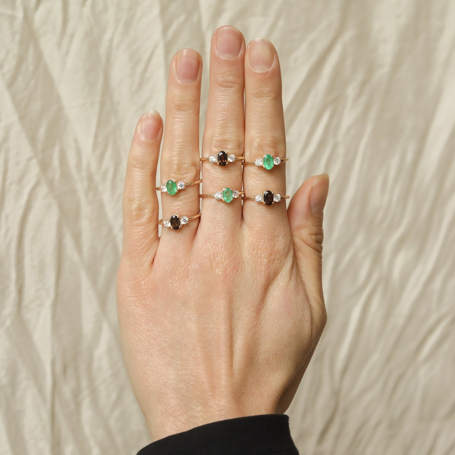 Liv Emerald duo ring | 9K