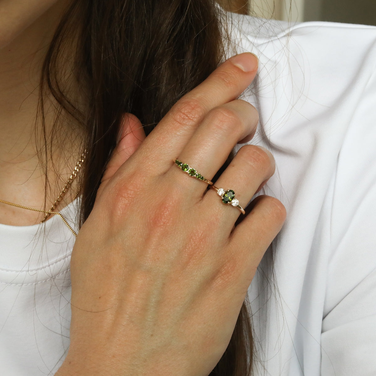 Lexi Tourmaline Diamond ring | 9K