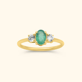 Liv Emerald duo ring | 9K