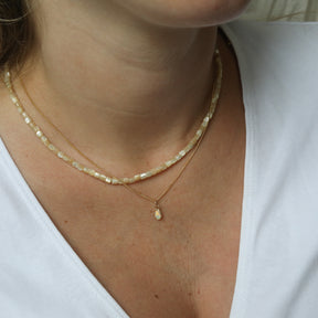 Opal Birthstone Pendant October | 14K Gold