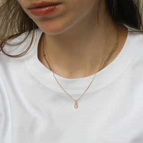 Opal Birthstone Pendant October | 14K Gold